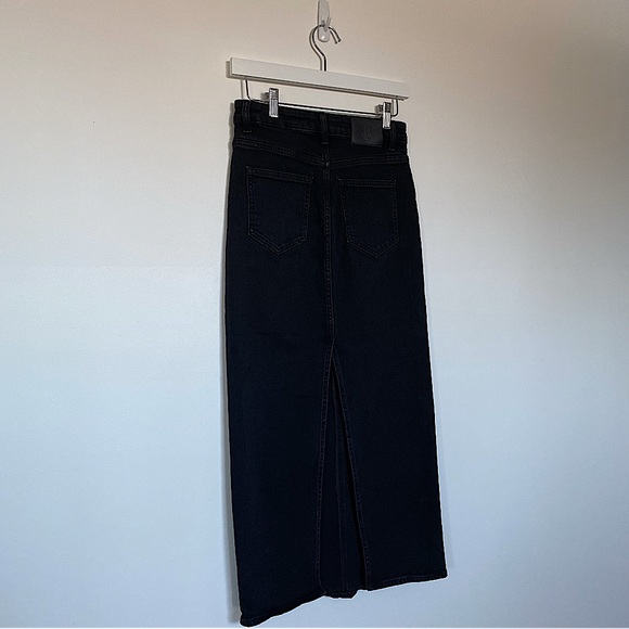 Maje black denim maxi skirt with a slit in the back - size 36 (S) - Picture 10 of 12